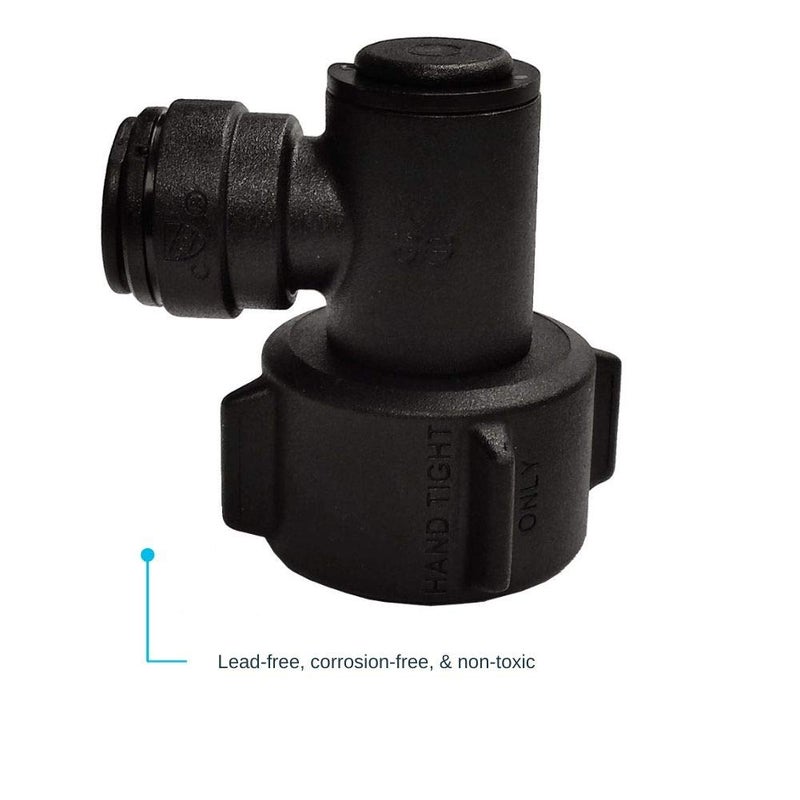 John Guest 3/4 بوصة NH x 3/8 بوصة OD ProLock أنثى خرطوم حديقة دفع الكوع لتوصيل السباكة البلاستيكية باللون الأسود NC2723P عدد 1 (عبوة من 1) - Image 3